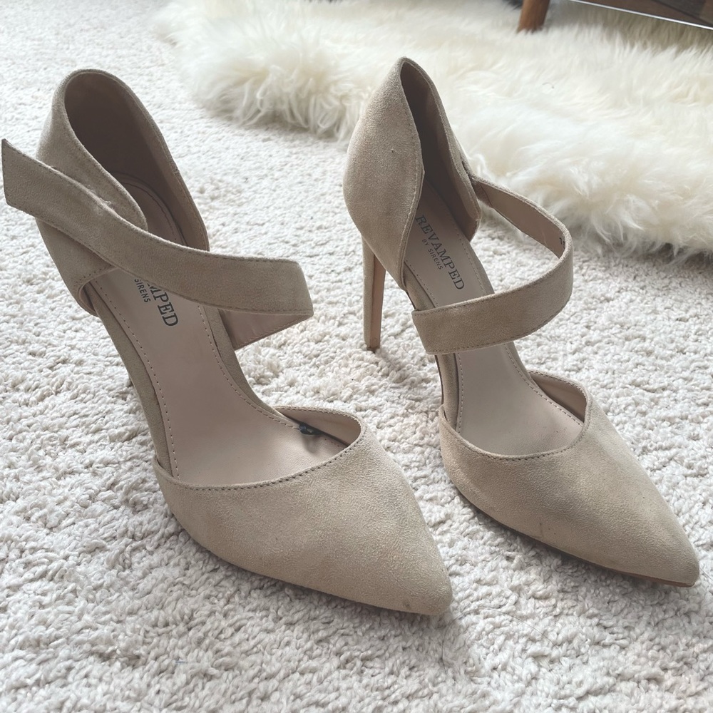 Nude Suede Heels